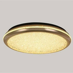 PLAFON LED ZOVA METAL OURO BRILHO E ACRILICO 47CM 35W 3000K  NORDECOR 2744