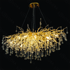 Lustre Pendente de Cristal Dourado Modelo Galho 150 x 75 x 45 cm SINDORA • DCD01736