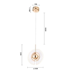 KIT 02 PENDENTE LED GOUD Ø18CM 4W 3000K DOURADO BRILHO NORDECOR 2415 na internet