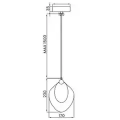 KIT 02 PENDENTES INFINITY Ø70X230MM LED 3W 3000K BIVOLT USINA IMPORTS UI20235/7023DR na internet