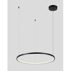 PENDENTE REDONDO LED DAIRE Ø65CM 28W 3000K PRETO NORDECOR 2220 - comprar online