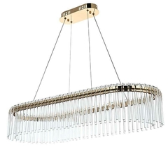 PENDENTE LED CRISTAL GOULI 30* 90CM 36W 2700K OURO BRILHO NORDECOR 2893 - comprar online