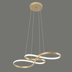 PENDENTE LED RANU INFINITO 35W 3000K DOURADO NORDECOR 2188 - comprar online