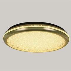 PLAFON LED ZOVA METAL OURO BRILHO E ACRILICO 58CM 50W 3000K NORDECOR 2745