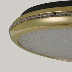 PLAFON LED ZOVA METAL OURO BRILHO E ACRILICO 58CM 50W 3000K NORDECOR 2745 - loja online