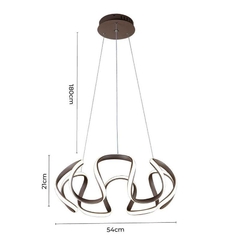 PENDENTE LED MISA 62W 3000K MARROM NORDECOR 2086 - loja online