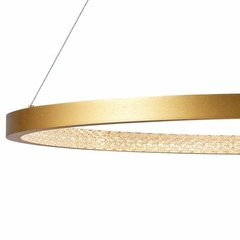 PENDENTE LED GYROS ANEL 3000K 50W BIVOLT Ø100CM ACRÍLICO E ALUMÍNIO DOURADO FOSCO + MAIS LUZ PE-135/50.100DF - comprar online