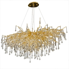 Lustre Pendente de Cristal Dourado Modelo Galho SINDORA • DCD01735 - comprar online