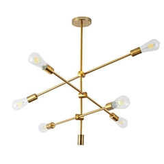 PENDENTE ATOMUS 6XE27 DOURADO NORDECOR 2076