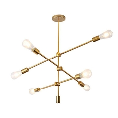 PENDENTE ATOMUS 6XE27 DOURADO NORDECOR 2076 - comprar online