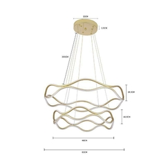 Imagem do PENDENTE LED TAMIS 48/63CM 115W 3000K BRONZE NORDECOR 2376