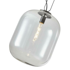 PENDENTE GLIVE PRETO E27 CRISTAL NORDECOR 2427 - Martan Lustres