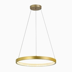 PENDENTE LED BEAN REDONDO 3M Ø60CM 26W 3000K DOURADO FOSCO NORDECOR 2456 - comprar online