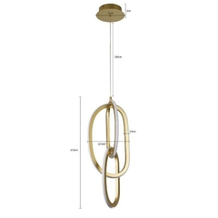 PENDENTE LED ZENA ORI 79W 3000K OURO CHAMPAGNE NORDECOR 2712 - comprar online