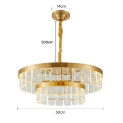 Imagem do PENDENTE LED ZYLO 2 MOD 54W 3000K DOURADO BRILHO NORDECOR 2773