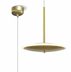 PENDENTE LED DISC REDONDO 2700K 18W BIVOLT Ø40X200CM ACRÍLICO E METAL BRONZE + MAIS LUZ PE-109/18.40BRO - comprar online