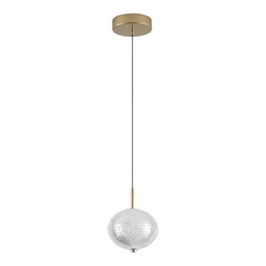 Pendente LED klein 3000K 6W Bivolt Ø15cm Metal e Acrílico Dourado Fosco - Mais Luz PE-216/6.15DF