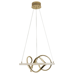 PENDENTE LED Ø52CM 40W 3000K METAL DOURADO - SINDORA DCD01280