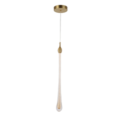 Pendente Drop Dourado Ø4cm x 58cm 7W 3000K Skylight 3059