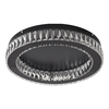 PLAFON REDONDO METAL PRETO E CRISTAL DIAMOND 24W Ø42CM 3000K BIVOLT SKY 3063 PT SKYLIGHT