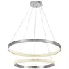 Pendente Oca Nickel e Transparente (d)80 +60cm (a)4cm 42w +32w 3000k 3700lm - Bella GD003NK