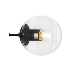 PENDENTE ORBE PRETO COM GLOBO DE VIDRO TRANSPARENTE - comprar online