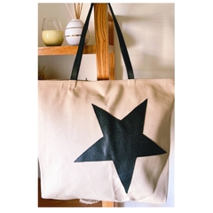 Tote STAR Beige+Negro