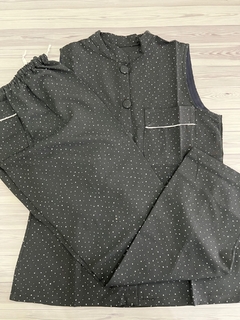 PIJAMA BURDEOS (negro con estrellitas) - BKLYN accesorios