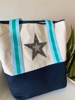 NEW STAR Tote Bag azul - comprar online