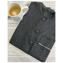 PIJAMA BURDEOS (negro con estrellitas)