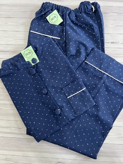 PIJAMA BURDEOS (bulgarito azul) - comprar online