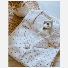 PIJAMA PARIS (blanco con plumitas)