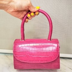 Minibag Couro Texturizado - Pink