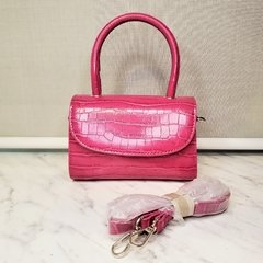 Minibag Couro Texturizado - Pink - comprar online