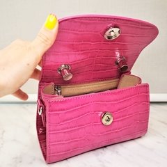 Minibag Couro Texturizado - Pink - loja online