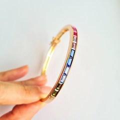 Bracelete Zircônias Baguetes - Rainbow - comprar online