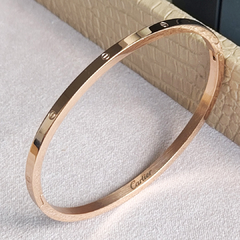 Bracelete Liso Fino - Rosé Gold - comprar online