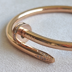 Bracelete Prego - Rosé Gold - Zircônias - comprar online