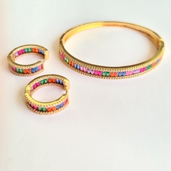 Conjunto Bracelete e Brincos - Rainbow - comprar online