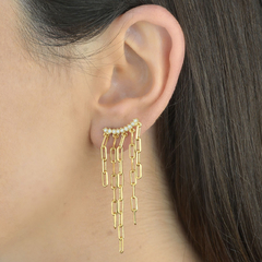 Ear Cuff Correntes - Ouro - Oh La la! Acessórios Fashion