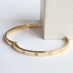 Bracelete liso - folheado a ouro - comprar online