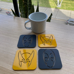 Set de Porta vasos Deadpool vs wolverine