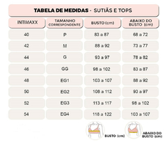 Tabela de Medidas