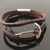 Pulseira masculina âncora marrom