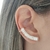 Brinco earcuff pedras zircônia assimétrico - loja online