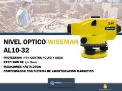 Combo Nivel Optico Wiseman De 32x Con Tripode Reforzado Doble Traba Y Mira De Aluminio De 5m - comprar online
