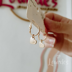 Aros argolla corazones - comprar online