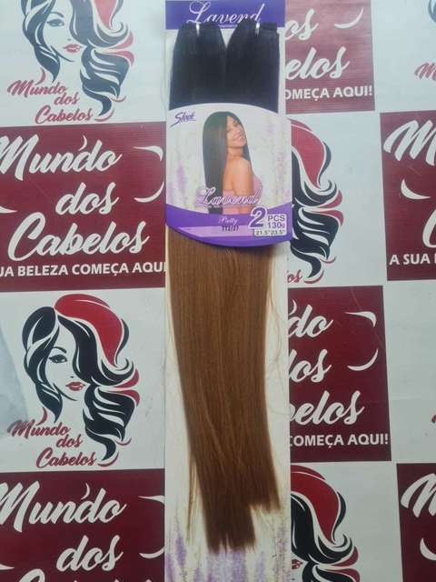 CABELO LISO BIO VEGETAL NÍVIA COM TOP CLOSURE 320 GRAMAS