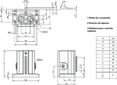 Euchner RGBF04D12-502-M - Chave de fim de curso múltipla vertical - 4 Elementos tipo Chanfro (Teto) - comprar online