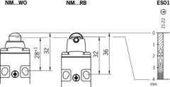 Euchner NM01RBA-M - Mini Chave Fim de Curso de Segurança 1NF - Shmr Automacao